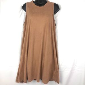 Pink Republic Tan Velveteen Dress XL